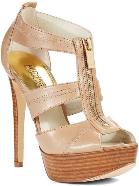 michael kors berkley platform khaki|Berkley Leather Platform Sandal .